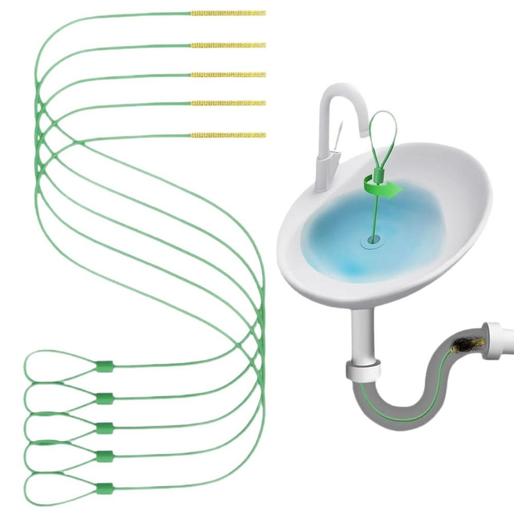 5 ชิ้น ที่ดึงเส้นผมอุดตันในท่อ - Drain Snake Flexible บทวิจารณ์และราคา
